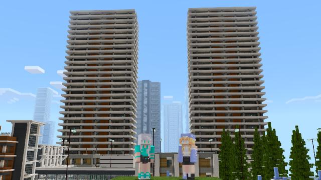 Screenshot of the Minecraft Bedrock Marketplace product REALISTIC CITY created by Pickaxe Studios.