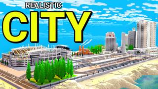Thumbnail of the Minecraft Bedrock Marketplace product REALISTIC CITY created by Pickaxe Studios.