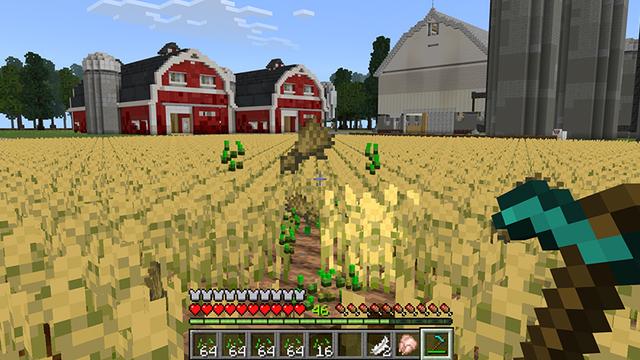 Screenshot of the Minecraft Bedrock Marketplace product Realistic Farm created by Pickaxe Studios.