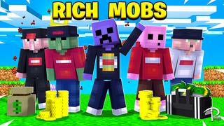 Thumbnail of the Minecraft Bedrock Marketplace product Rich Mobs created by Pickaxe Studios.