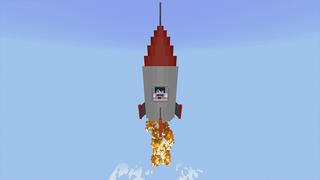 Screenshot of the Minecraft Bedrock Marketplace product ROCKETS! created by Pickaxe Studios.