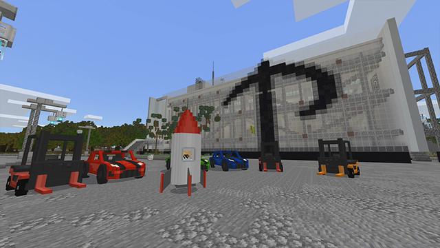 Screenshot of the Minecraft Bedrock Marketplace product ROCKETS! created by Pickaxe Studios.