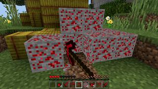 Screenshot of the Minecraft Bedrock Marketplace product RUBY ORE Tool World created by Pickaxe Studios.