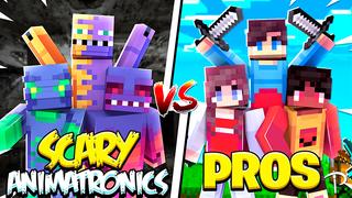 Thumbnail of the Minecraft Bedrock Marketplace product Scary Animatronics vs Pros created by Pickaxe Studios.