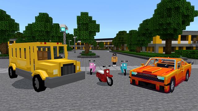 Screenshot of the Minecraft Bedrock Marketplace product School Furniture! created by Pickaxe Studios.
