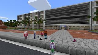 Screenshot of the Minecraft Bedrock Marketplace product School World created by Pickaxe Studios.
