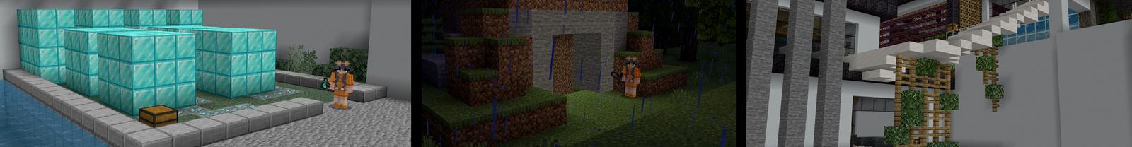 Panorama of the Minecraft Bedrock Marketplace product SECRET STONE BASE created by Pickaxe Studios.