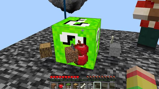 Screenshot of the Minecraft Bedrock Marketplace product SKY BLOCK 1 BLOCK! created by Pickaxe Studios.