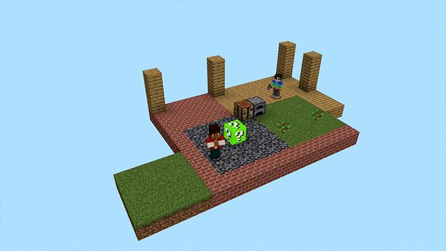 Screenshot of the Minecraft Bedrock Marketplace product SKY BLOCK 1 BLOCK! created by Pickaxe Studios.