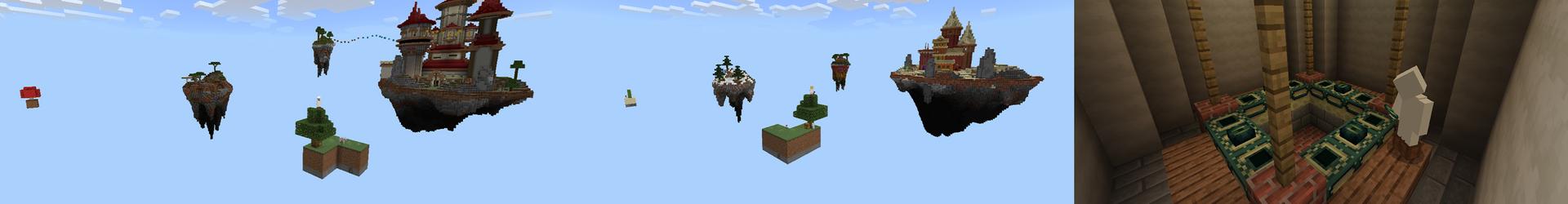 Panorama of the Minecraft Bedrock Marketplace product Sky Block Island created by Pickaxe Studios.