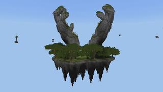 Screenshot of the Minecraft Bedrock Marketplace product SKY BLOCK+ created by Pickaxe Studios.