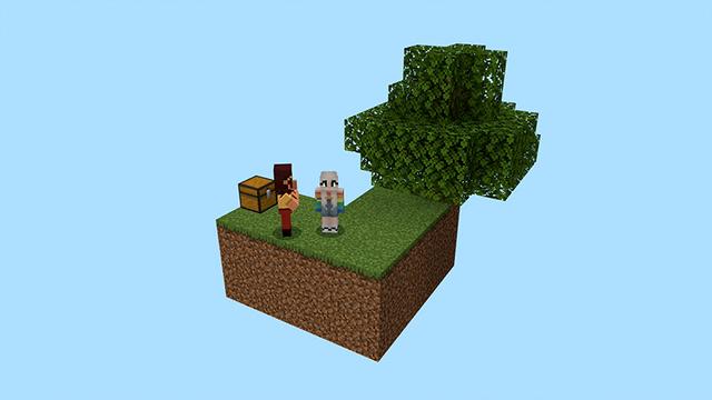Screenshot of the Minecraft Bedrock Marketplace product SKY BLOCK! created by Pickaxe Studios.