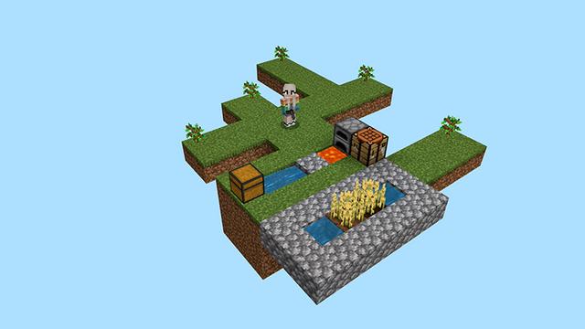 Screenshot of the Minecraft Bedrock Marketplace product SKY BLOCK! created by Pickaxe Studios.