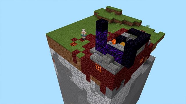 Screenshot of the Minecraft Bedrock Marketplace product SKY BLOCK! created by Pickaxe Studios.