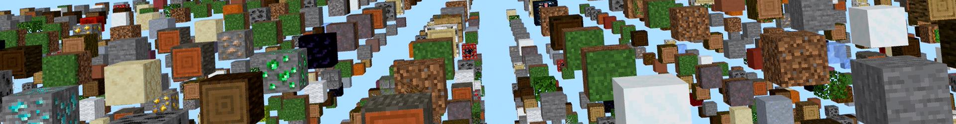Panorama of the Minecraft Bedrock Marketplace product SKY GRID BLOCK! created by Pickaxe Studios.