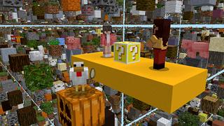 Screenshot of the Minecraft Bedrock Marketplace product SKY GRID Lucky Blocks! created by Pickaxe Studios.