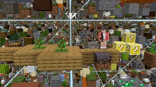 Screenshot of the Minecraft Bedrock Marketplace product SKY GRID Lucky Blocks! created by Pickaxe Studios.