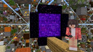 Screenshot of the Minecraft Bedrock Marketplace product SKY GRID Lucky Blocks! created by Pickaxe Studios.
