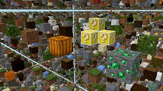 Screenshot of the Minecraft Bedrock Marketplace product SKY GRID Lucky Blocks! created by Pickaxe Studios.