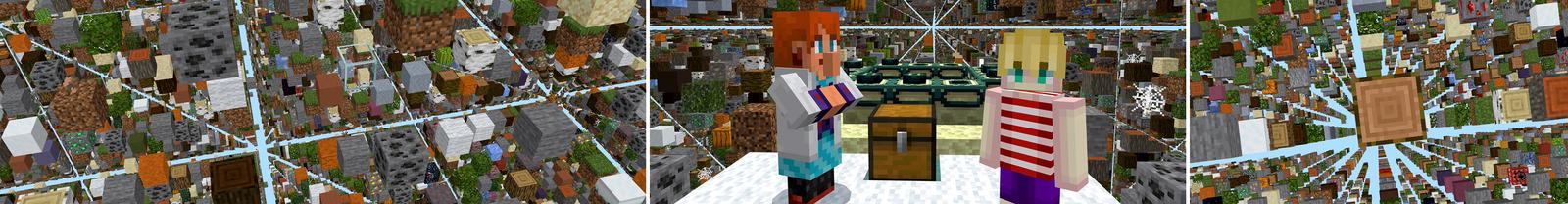 Panorama of the Minecraft Bedrock Marketplace product SKY GRID! created by Pickaxe Studios.