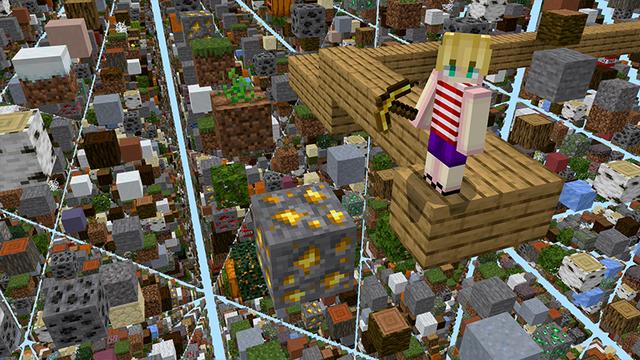 Screenshot of the Minecraft Bedrock Marketplace product SKY GRID! created by Pickaxe Studios.