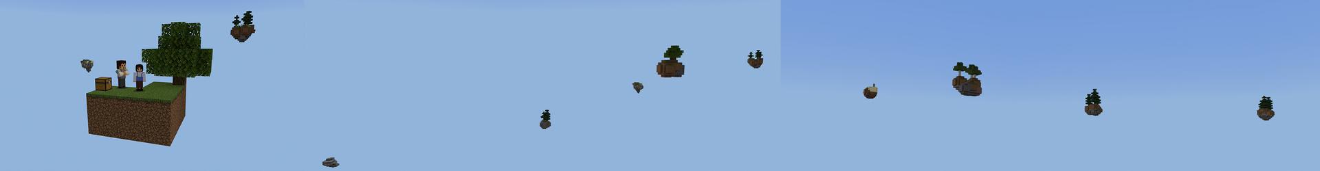 Panorama of the Minecraft Bedrock Marketplace product Skyblock. created by Pickaxe Studios.