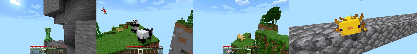 Panorama of the Minecraft Bedrock Marketplace product Skyblock As A Mob! created by Pickaxe Studios.