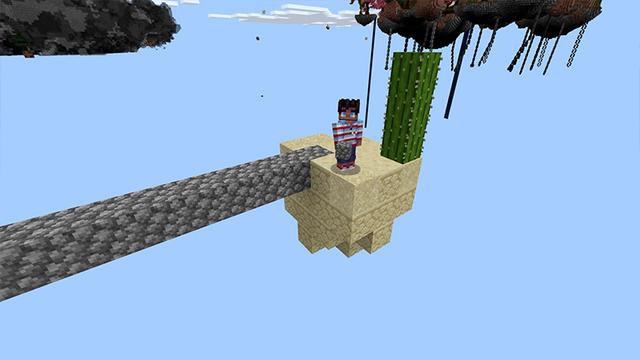 Screenshot of the Minecraft Bedrock Marketplace product Skyblock Classic created by Pickaxe Studios.
