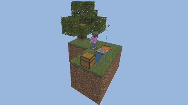 Screenshot of the Minecraft Bedrock Marketplace product SKYBLOCK FUN! created by Pickaxe Studios.