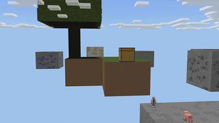 Screenshot of the Minecraft Bedrock Marketplace product Skyblock GIANT BLOCKS created by Pickaxe Studios.