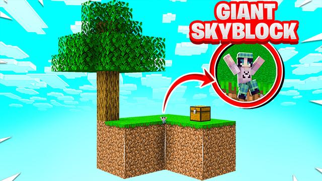 Thumbnail of the Minecraft Bedrock Marketplace product Skyblock GIANT BLOCKS created by Pickaxe Studios.