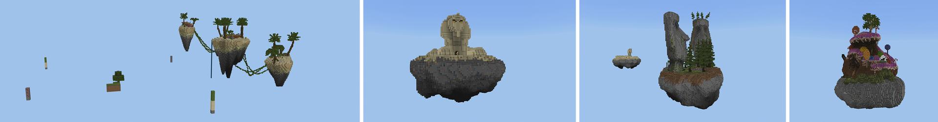 Panorama of the Minecraft Bedrock Marketplace product Skyblock Island created by Pickaxe Studios.