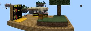 Panorama of the Minecraft Bedrock Marketplace product Skyblock Jetpack created by Pickaxe Studios.