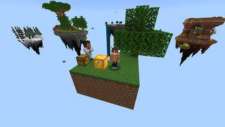 Screenshot of the Minecraft Bedrock Marketplace product SKYBLOCK LUCKY BLOCK created by Pickaxe Studios.