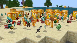 Screenshot of the Minecraft Bedrock Marketplace product SKYBLOCK LUCKY BLOCK created by Pickaxe Studios.