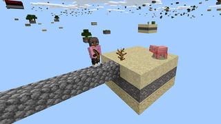 Screenshot of the Minecraft Bedrock Marketplace product Skyblock Map created by Pickaxe Studios.