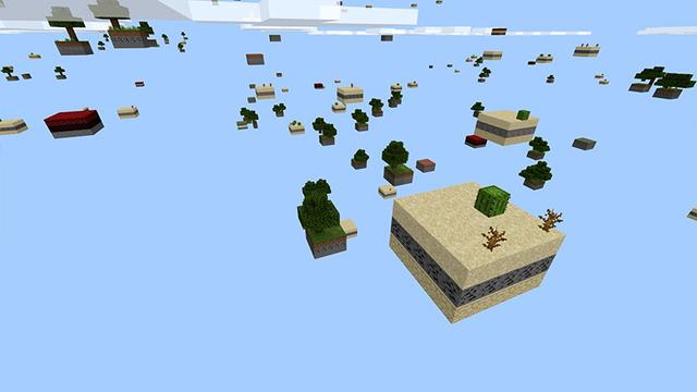 Screenshot of the Minecraft Bedrock Marketplace product Skyblock Map created by Pickaxe Studios.