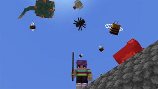 Screenshot of the Minecraft Bedrock Marketplace product Skyblock: MOB RAIN! created by Pickaxe Studios.