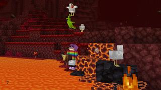 Screenshot of the Minecraft Bedrock Marketplace product Skyblock: MOB RAIN! created by Pickaxe Studios.