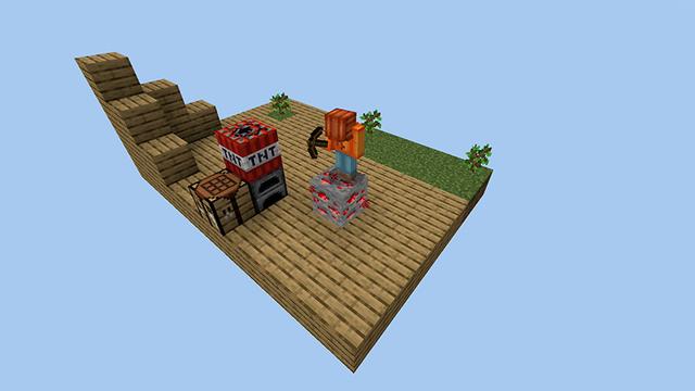 Screenshot of the Minecraft Bedrock Marketplace product Skyblock One Block created by Pickaxe Studios.