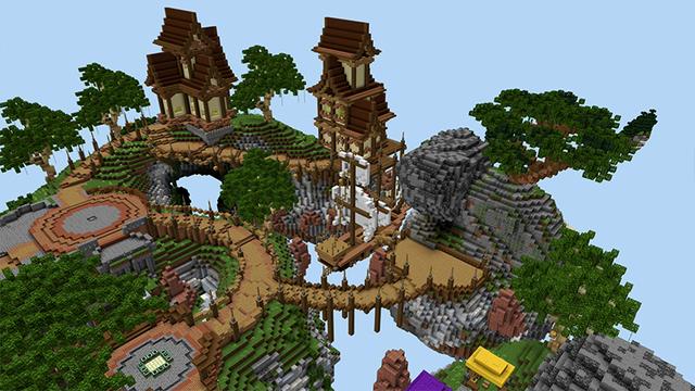 Screenshot of the Minecraft Bedrock Marketplace product Skyblock++ created by Pickaxe Studios.