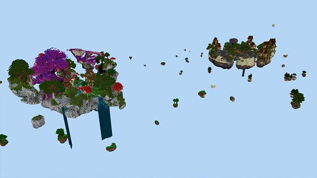 Screenshot of the Minecraft Bedrock Marketplace product Skyblock++ created by Pickaxe Studios.