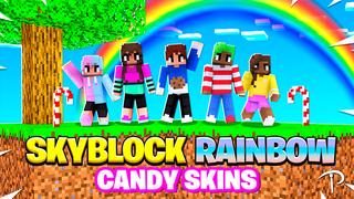 Thumbnail of the Minecraft Bedrock Marketplace product SkyBlock Rainbow Candy Skins created by Pickaxe Studios.