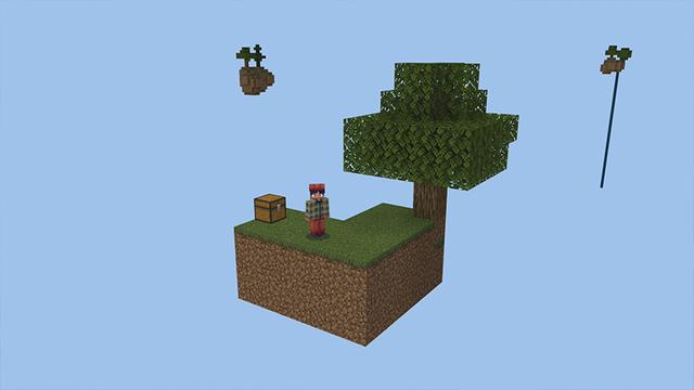Screenshot of the Minecraft Bedrock Marketplace product Skyblock Simple created by Pickaxe Studios.
