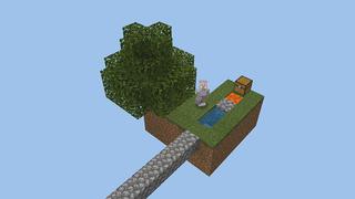 Screenshot of the Minecraft Bedrock Marketplace product Skyblock: Sky Survival created by Pickaxe Studios.