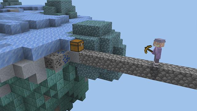 Screenshot of the Minecraft Bedrock Marketplace product Skyblock: Sky Survival created by Pickaxe Studios.