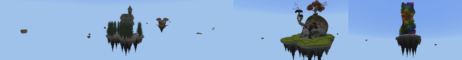 Panorama of the Minecraft Bedrock Marketplace product Skyblock SMP! created by Pickaxe Studios.