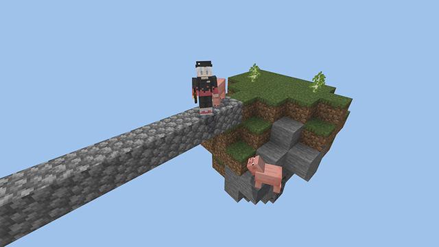 Screenshot of the Minecraft Bedrock Marketplace product Skyblock SMP! created by Pickaxe Studios.