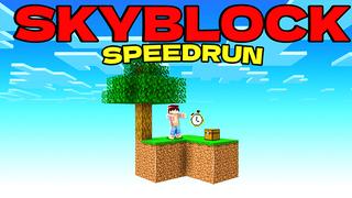 Thumbnail of the Minecraft Bedrock Marketplace product Skyblock Speedrun created by Pickaxe Studios.