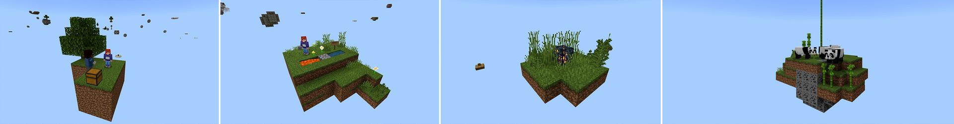 Panorama of the Minecraft Bedrock Marketplace product Skyblock Vanilla created by Pickaxe Studios.